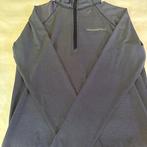 Vineyard Vines Boys Blue Striped Quarter-Zip Pullover